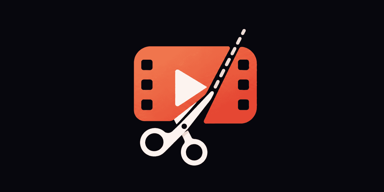 Logotipo de Talkut con una tijera cortando video